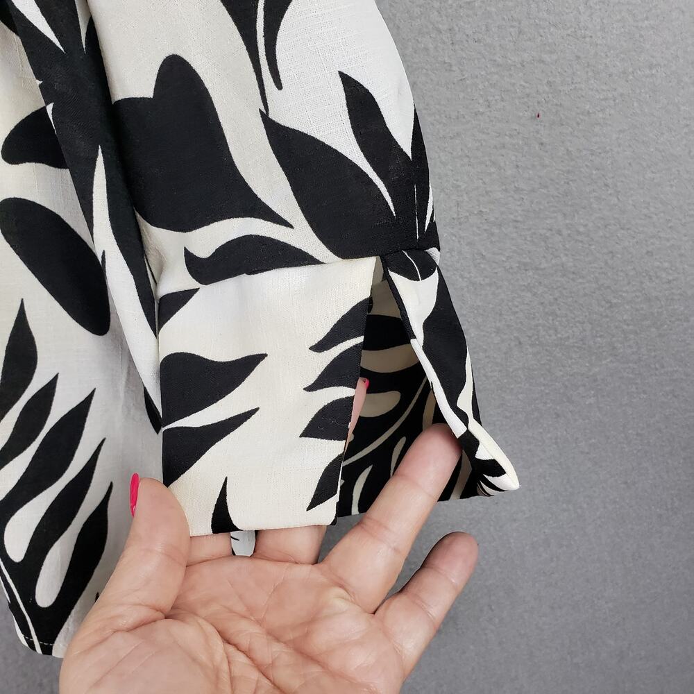 Fred David 3x Asymmetrical Button Up White Black … - image 3